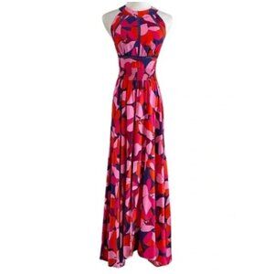 Abel The Label Charlotte Multicolor Sleeveless Open Back Floral Maxi Dress
